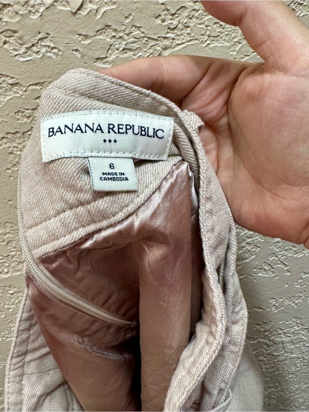 Banana Republic Linen Blend Paperbag Tie Waist Skirt Size 6 Beige - Picture 9 of 13